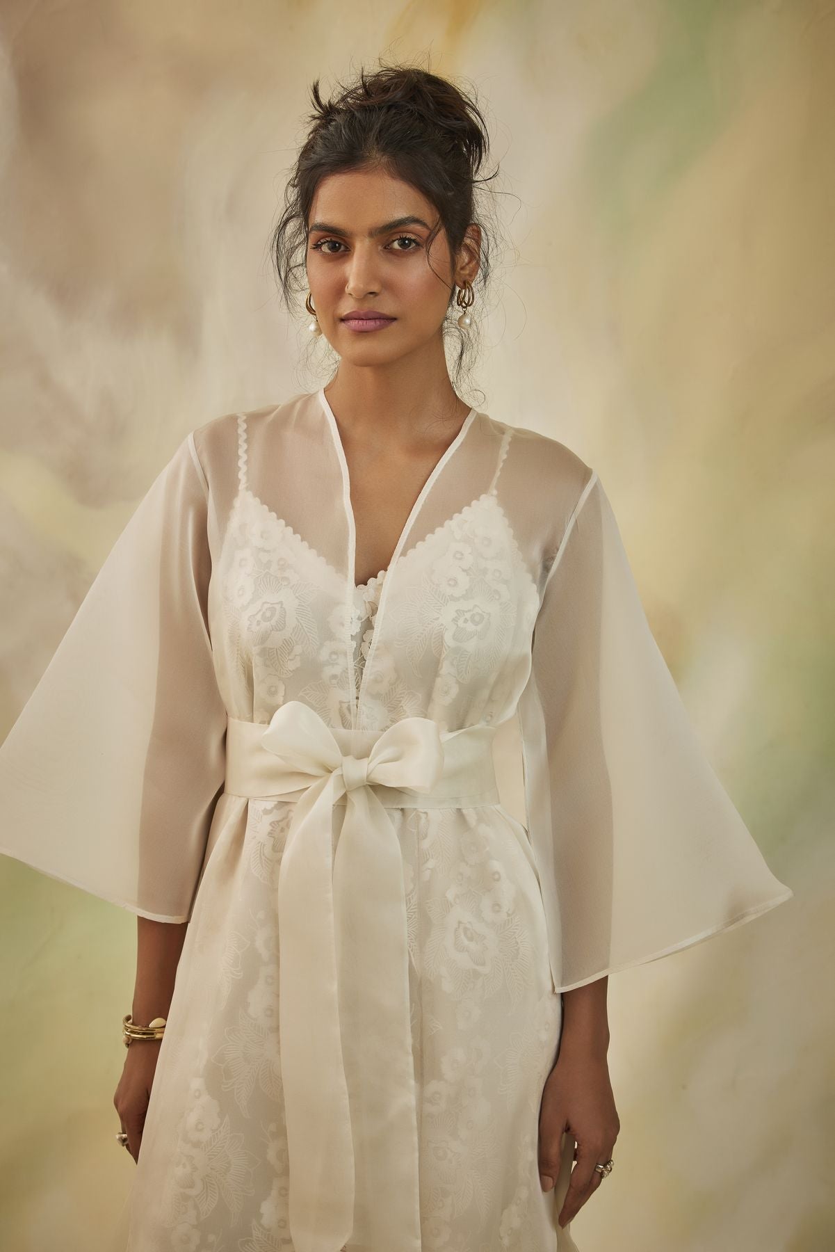 Blossom Embroidered Tie Dress