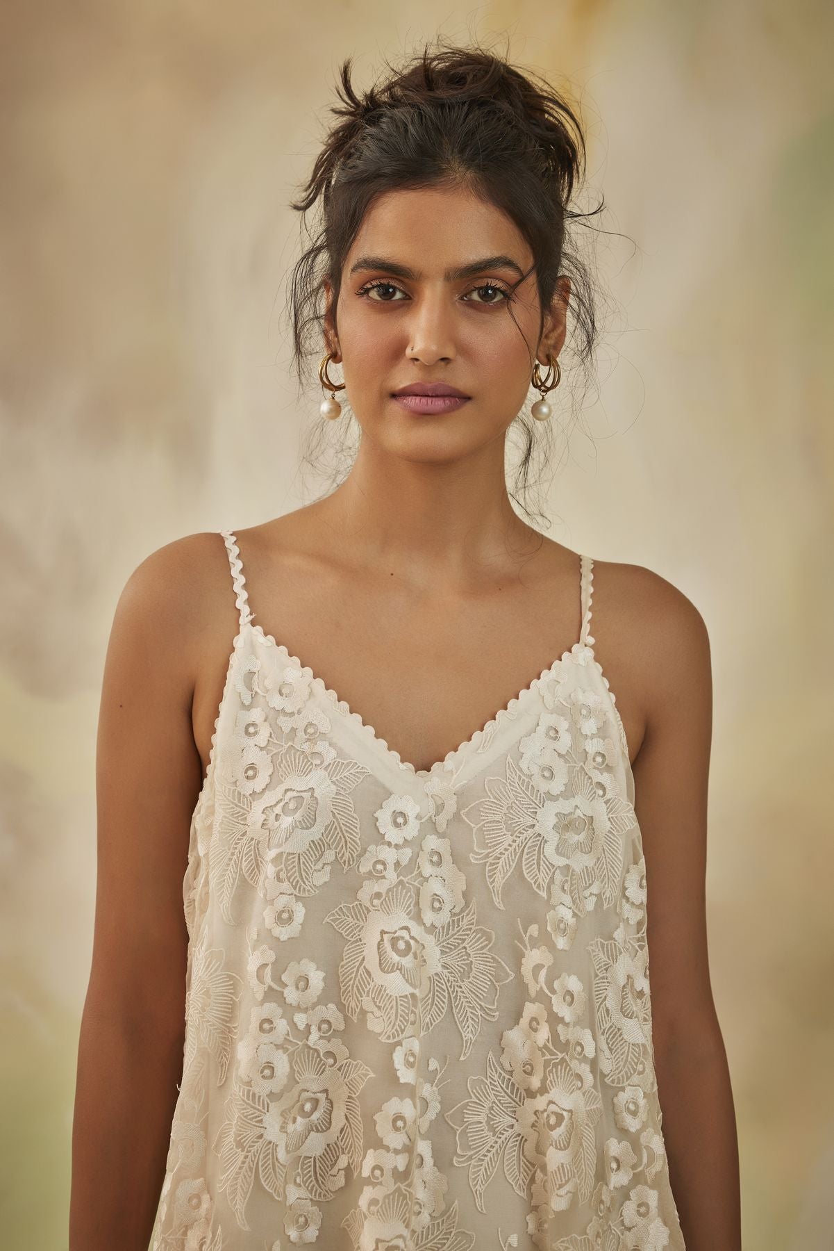 Blossom Embroidered Tie Dress