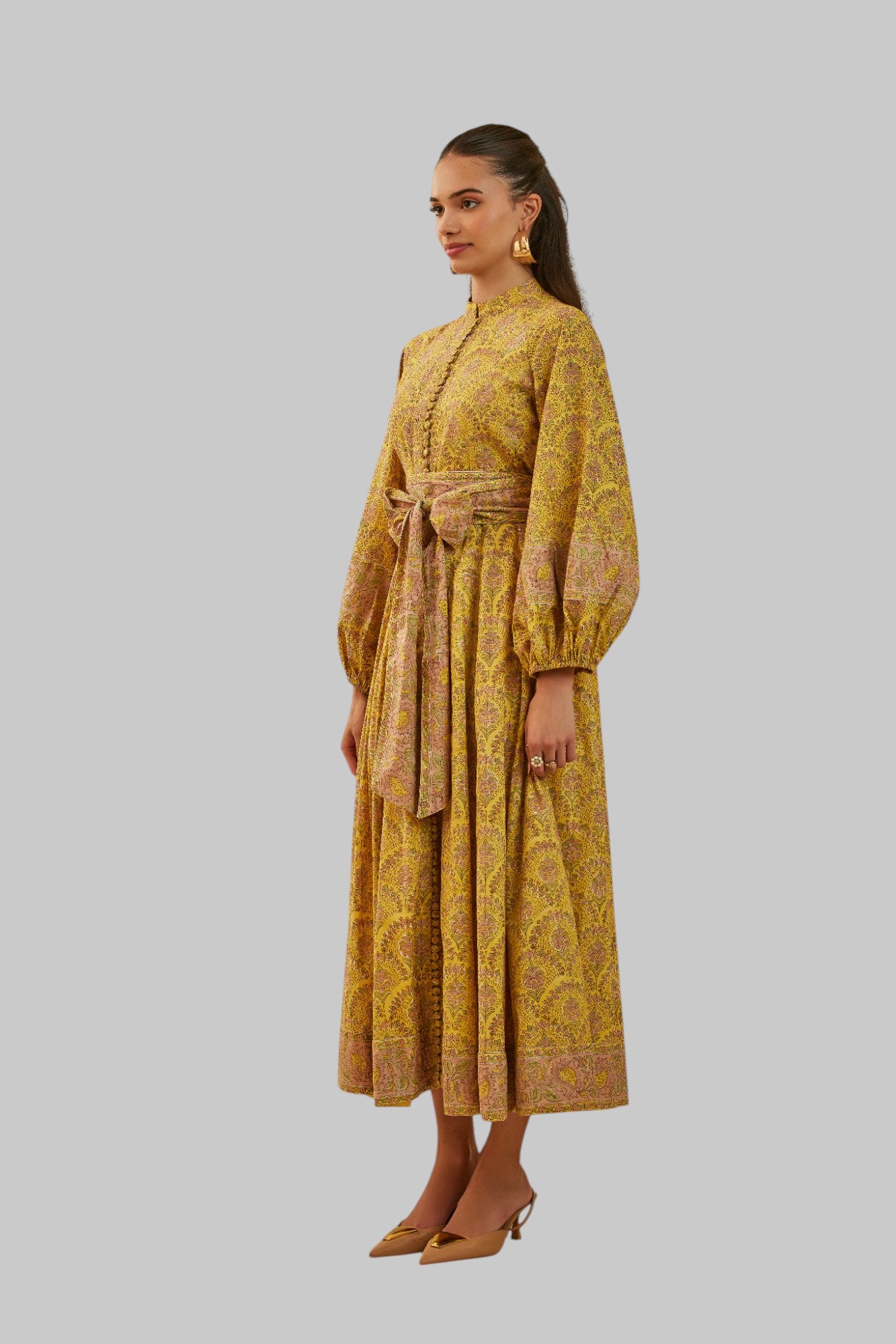 Regal Long Sleeve Midi With Collar