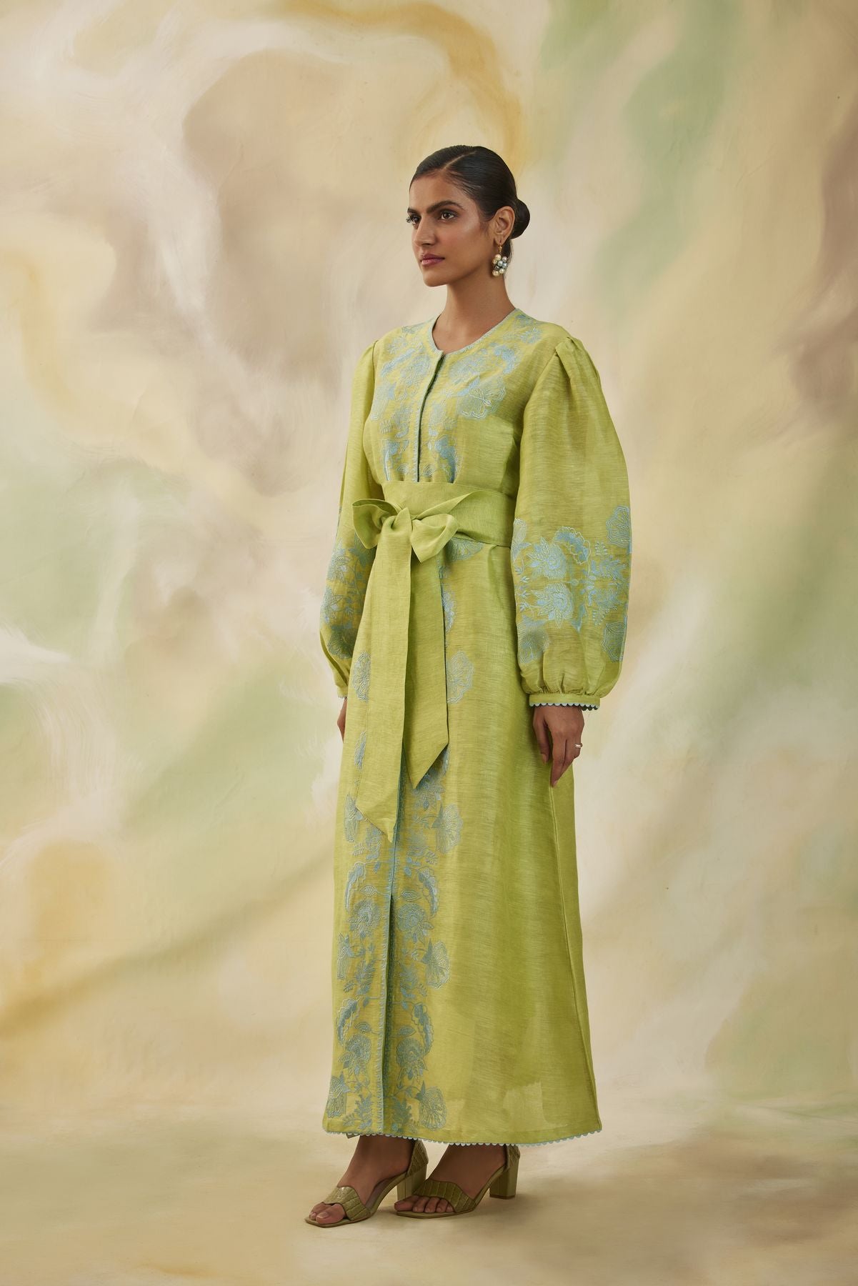 Eden Embroidered Full Sleeve Kaftan