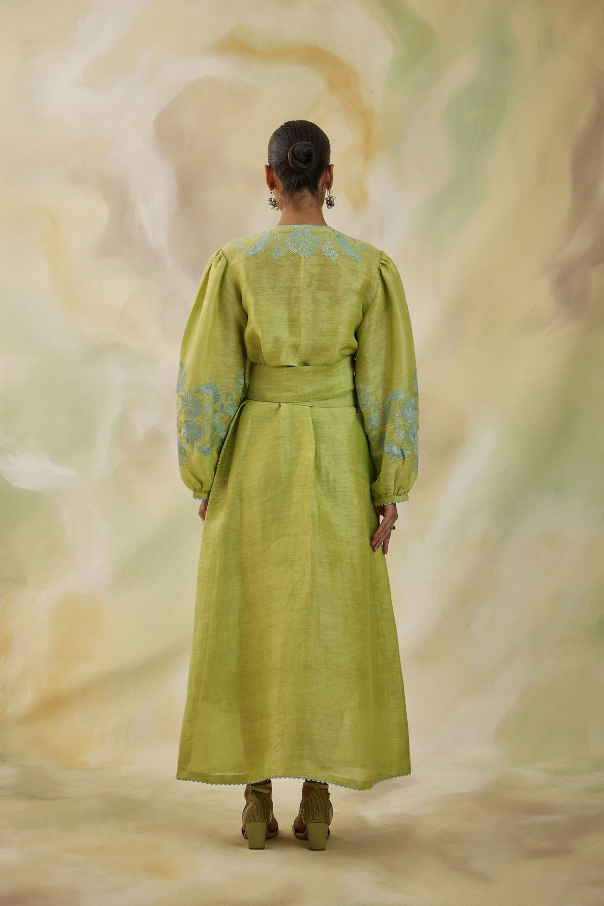 Eden Embroidered Full Sleeve Kaftan