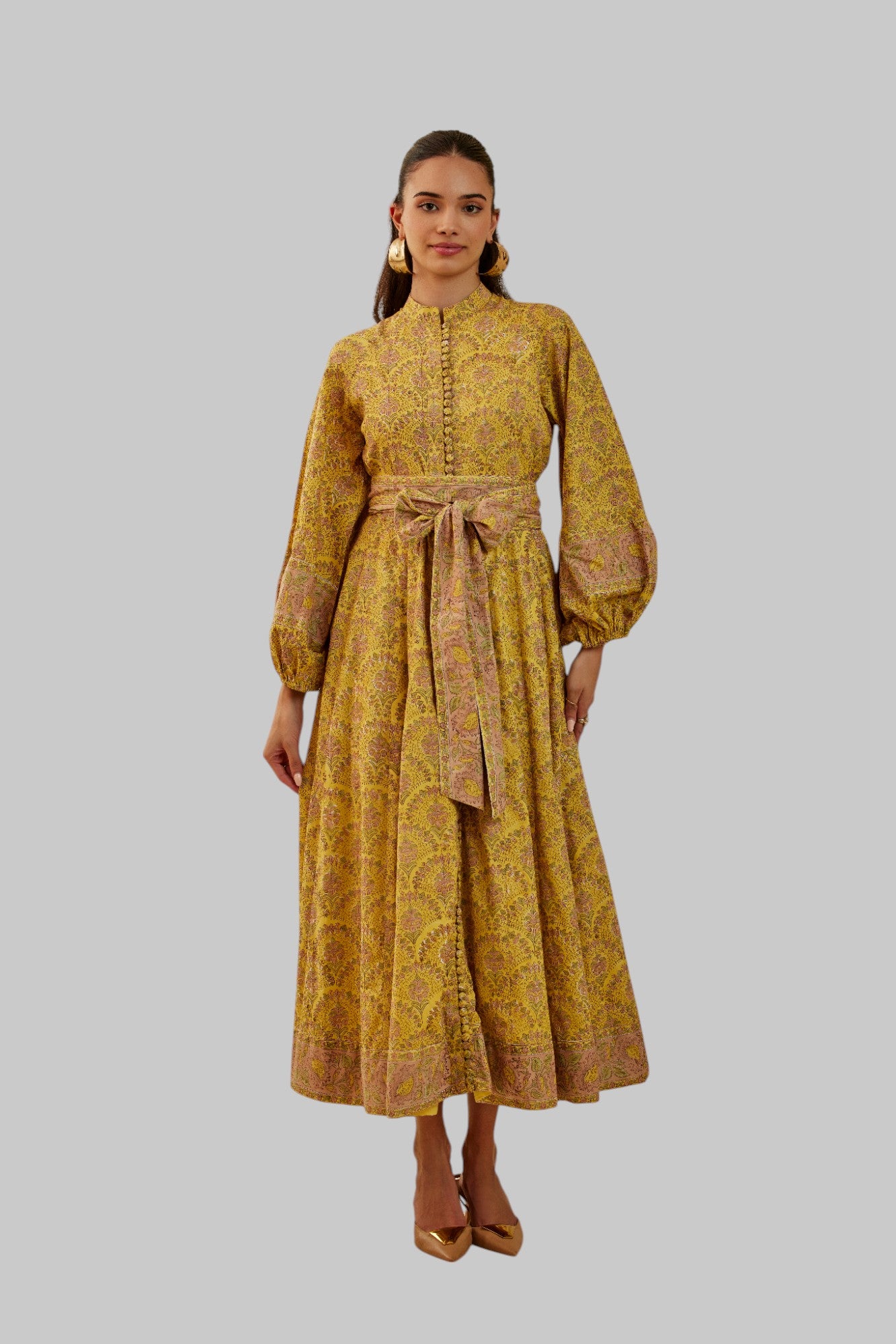 Regal Long Sleeve Midi With Collar