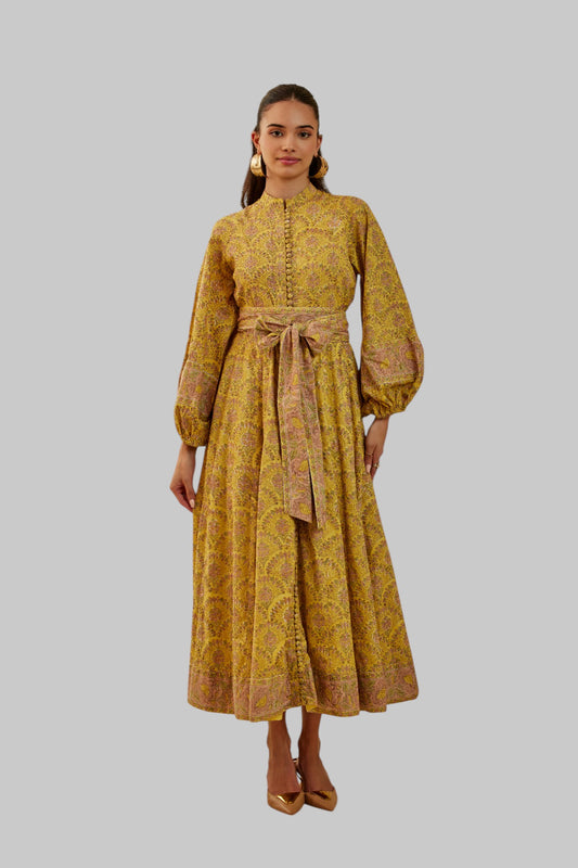 Regal Long Sleeve Midi With Collar